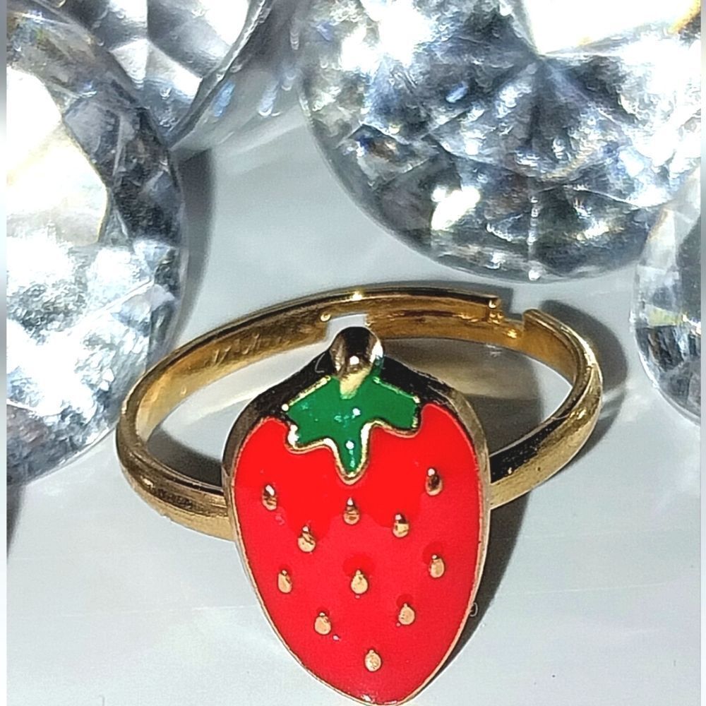 Super cute girls jeweled adjustable ring - Picture 2 of 5